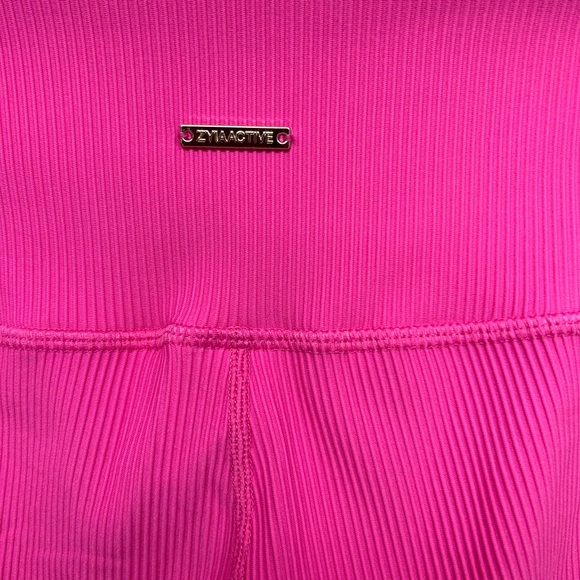Zyia Active Pink Ribbed Leggings NWT Size 8-10 - Picture 6 of 7